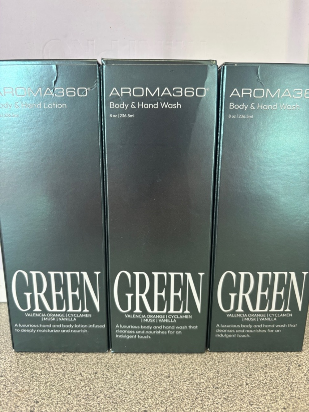 AROMA360 GREEN Body & Hand Wash - Set of 3